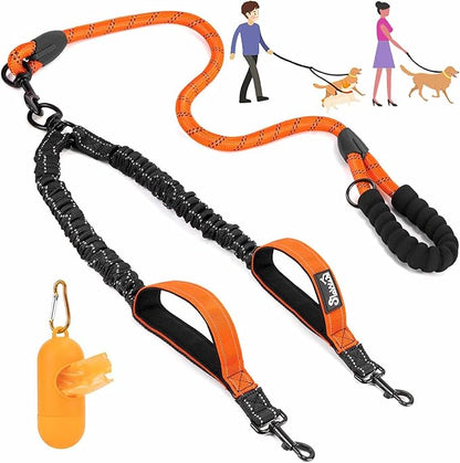 Lukovee Double Dog Leash 360° Swivel
