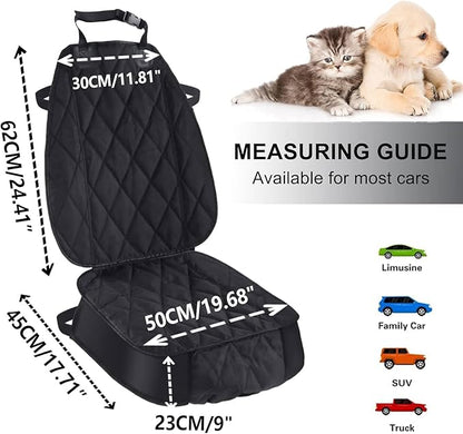 Pet Deluxe Thick Front Dog Car Seat Cover for Car SUV Waterproof Nonslip Pet Seat Covers for Jeep Dogs Cats 2 Front (2 Pack)