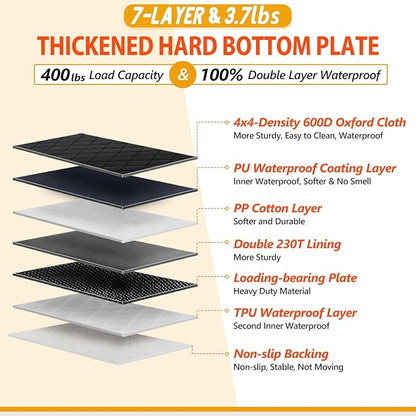 Back Seat Extender for Dogs 400lb, Hard