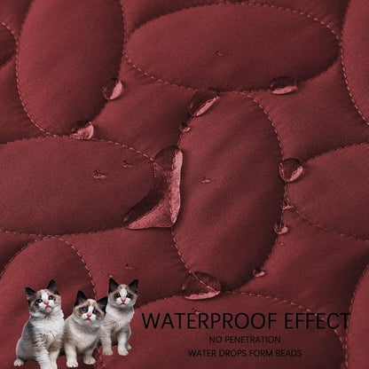 Ameritex Pet Bed Cover Dog Bed Blanket for Sofa and Furniture Waterproof New Pattern Design (30x70 Inch, Burgundy)