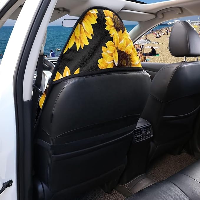 Yewattles Sunflower Non-Slip Bucket Towel Seat Cover Waterproof