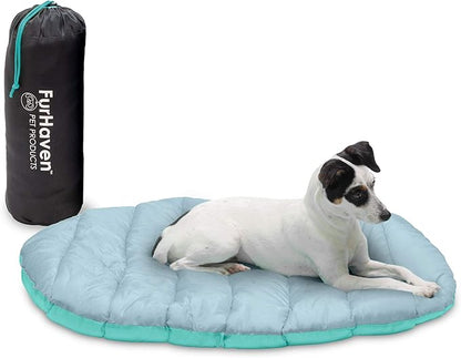 Furhaven Outdoor Travel Dog Bed for Small Dogs w/ Carry Bag