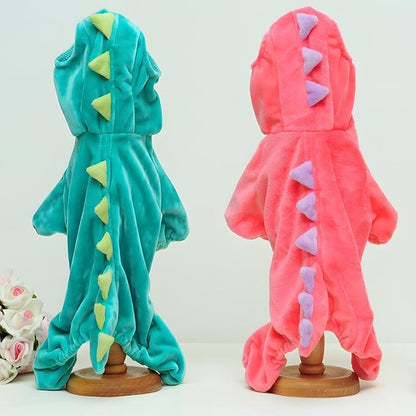 NACOCO Dog Dinosaur Design Costume Green Pet Clothes for Medium & Large Dog(Pink 3XL)