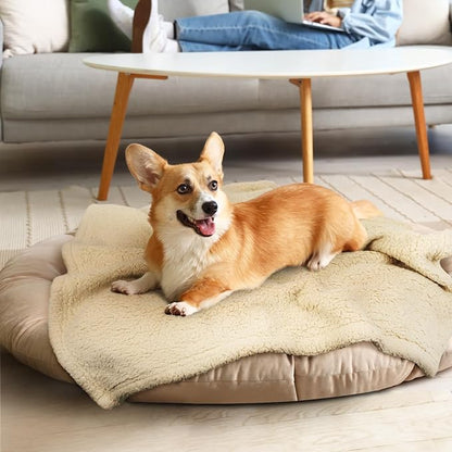 furrybaby Dog Blanket Soft Dog Blankets for Large Dogs Puppy Essentials Washable Sherpa Fleece Cat Blanket 32x40 Inches for Bed Furniture Couch Sofa (Medium