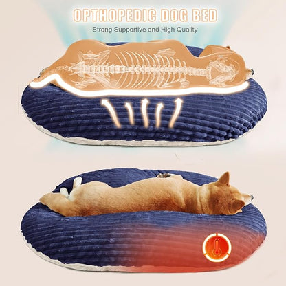 Patas Lague Reversible Orthopedic Dog Bed for Small Dogs 24''x18''