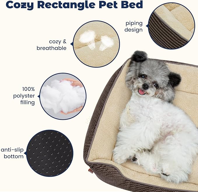 Miguel Dog Bed with Removable Cushion/Pillow for Medium Small Dogs 30 Inch