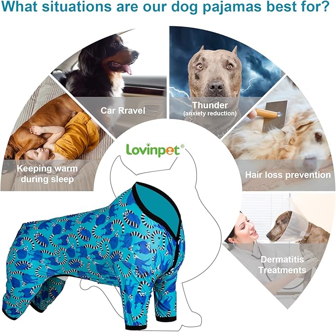 LovinPet Pitbull Pjs for Dogs Fall Clothes,3XL