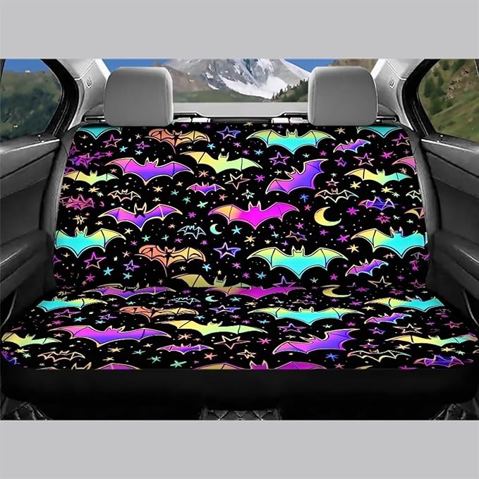 WELLFLYHOM Goth Bats Car Accessories Bench Seat Cover