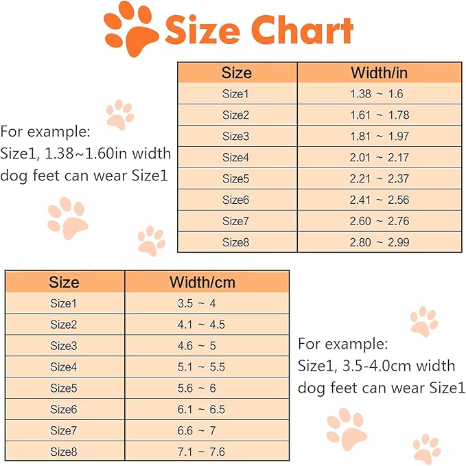 Dog Shoes, Outdoor Dog Boots Non-Slip Waterproof Dog Booties for Medium to Large Dogs 4Pcs for Winter Snowy Day, Summer Hot Pavement with Rugged Sole Orange