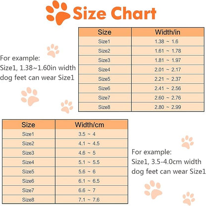 Dog Shoes, Outdoor Dog Boots Non-Slip Waterproof Dog Booties for Medium to Large Dogs 4Pcs for Winter Snowy Day, Summer Hot Pavement with Rugged Sole Orange