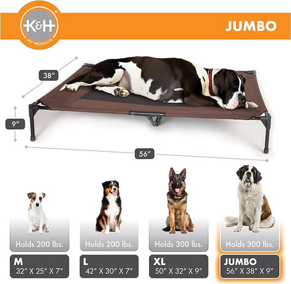 K&H Pet Products Dog Cots Beds for Large Dog- Elevated Outdoor Dog Cot Bed- Raised Dog Hammock Cooling Bed- Washable