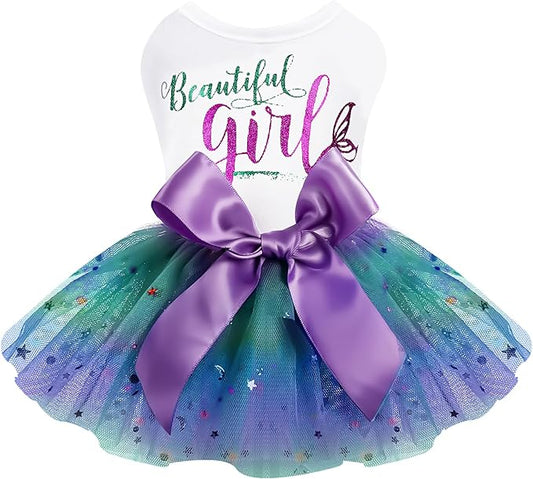 Dog Dresses for Small Dog Girls Dog Birthday Dress Cute Pet Princess Puppy Clothes Female Dog Clothes for Chihuahua Yorkie Clothes Small Dog Birthday Outfit Apparel