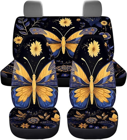 Butterfly Flower Seat Cover Sets for Cars Car