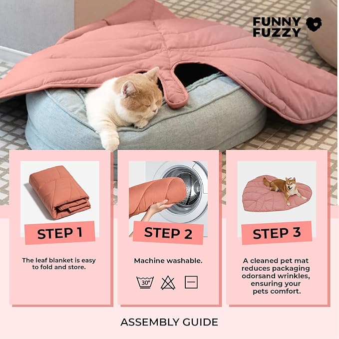 Dog Blanket Mat for Dogs Cats 47×43" Leaf