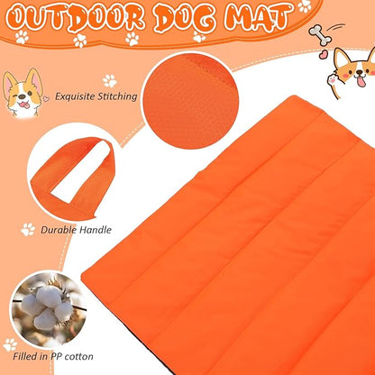 2 Pack Outdoor Dog Bed, Waterproof Camping Dog Bed Foldable Travel Pet Mat Odor Resistant Pet Cooling Pad with Storage Bag Easy to Clean and Machine Washable 28 x 40 Inch for Dog and Cat