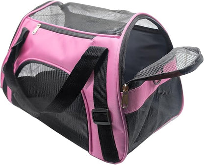 Pet Carrier Airline Approved Cat Carrier Dog Carrier for Medium Small Cats Small Puppy Kitten,Dog Cat Pet Travel Carrier (Medium, Pink)