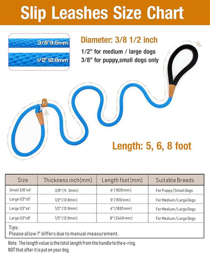 lynxking 6 FT Dog Leash Slip Lead 2