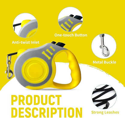 Retractable Dog Leash Automatic Telescopic Tractor Dog Tape 10/16 FT