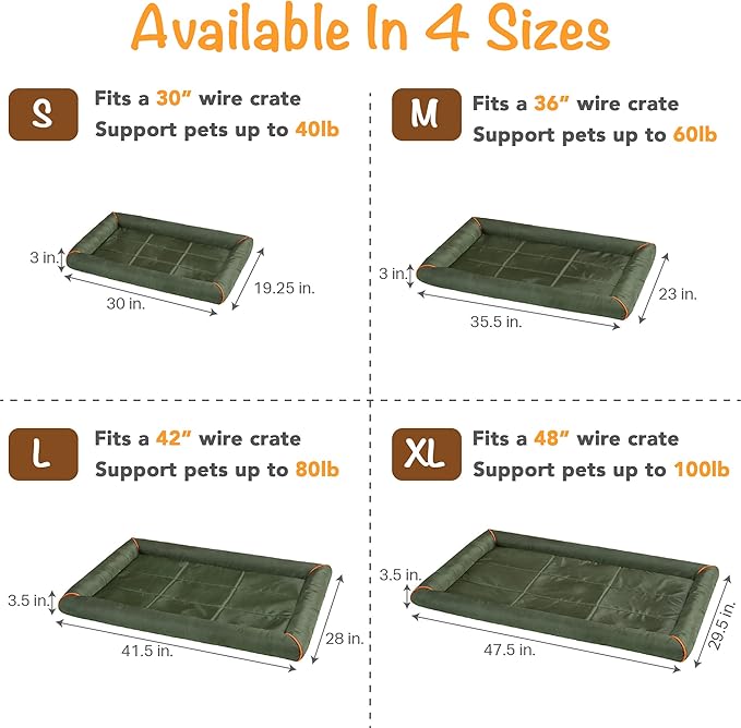 Friends Forever Bolster Dog Crate Mat 30 Inch