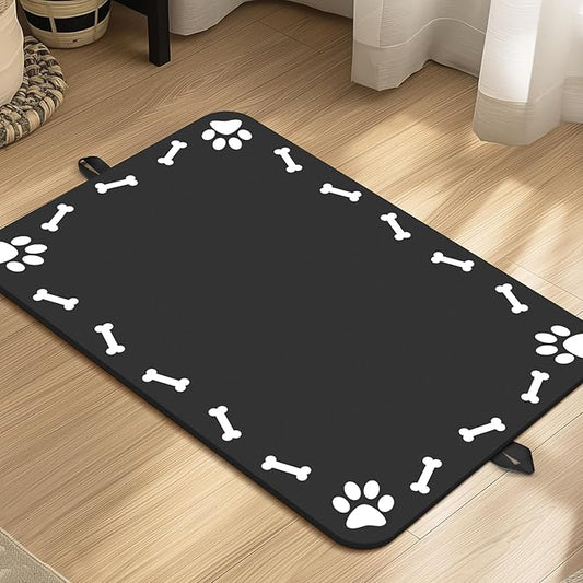 Pet Feeding Mat-Absorbent Dog Food Mat for Water Spill 16"*24"