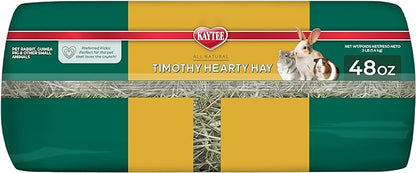 Kaytee Timothy Hearty Hay for Guinea Pigs, Rabbits & Other Small Animals, 48 oz