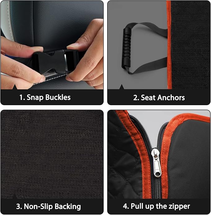 Front Seat Cover for Dogs with Leash FCWLAGU6