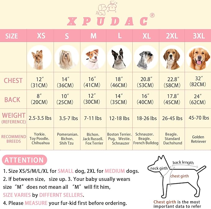 XPUDAC 4 Pack Dog Pajamas Soft Strechy Duck Pink Print Dog Clothes for Small Medium Dogs Girl Boy Cat Apparel-Medium