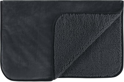 NICETOWN Dog Bed Covers Dog Pet Pads Puppy Pads Washable Mats for Dog Couch Protection Super Soft Pet Bed Covers Reversible Sherpa Fleece Blanket for Large Dog 50" x 60", Grey