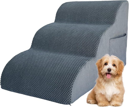 Dog Stairs for High Beds 3-Step dog 15.7" H 16-20 inches 3 Tiers