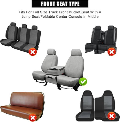 sportuli Truck Front Seat Cover Replce for Ford F150 F250 and Dodge Ram 1500 2500 with Foldable Bucket Console 600D Oxford