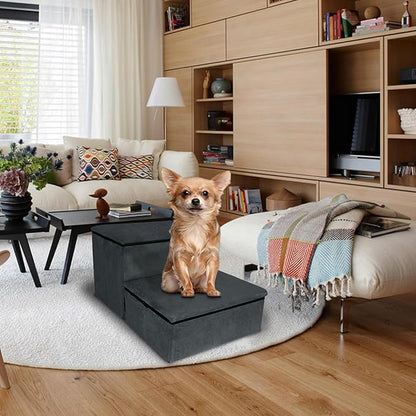 TONY HOBY Dog Stairs 2-Step Pet 2 Steps)