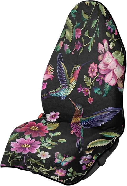 Yewattles Floral Hummingbird Waterproof Bucket Car Seat Protector