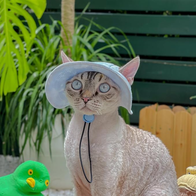 Pet hat with Ear Holes Sunscreen Baseball Cap Suitable for Small and Medium-Sized Dogs Outdoor Climbing hat in Summer Pet Products (Small