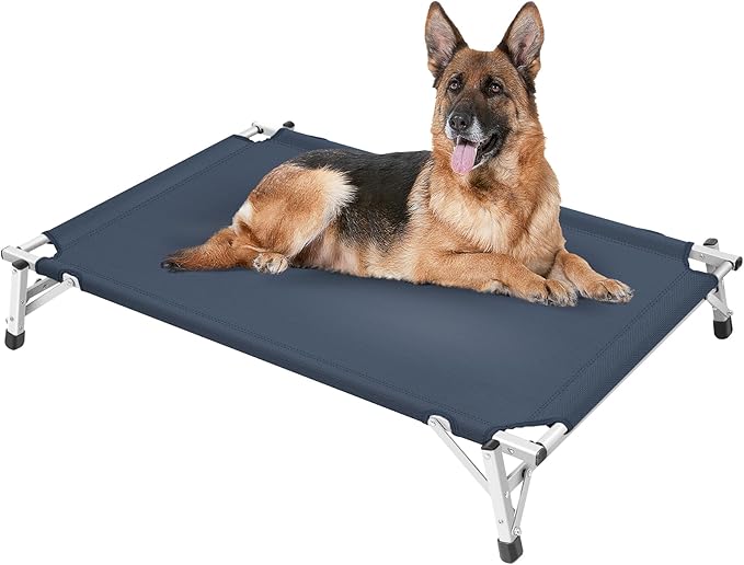 Dog Bed Large Size Dog: Raised Elevated Cooling Cots Chew Proof Dog Bed