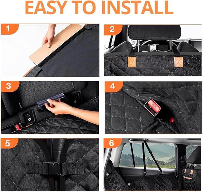 Dog Car Seat Cover with Extender 100% Waterproof