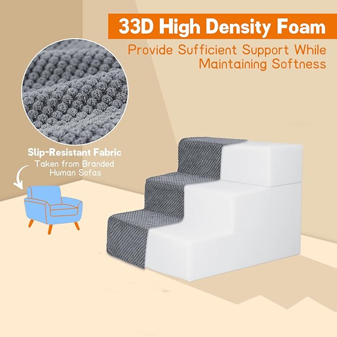 Supet Dog Stairs for Small Medium Large Dogs to Get on Bed