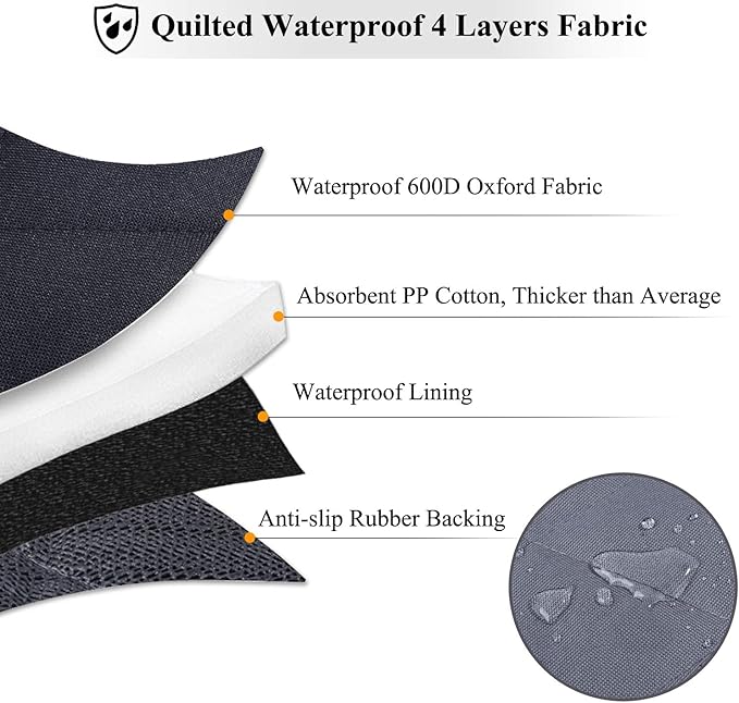 VIVAGLORY Front Dog Seat Covers 1PACK No-Skirt 600D Oxford