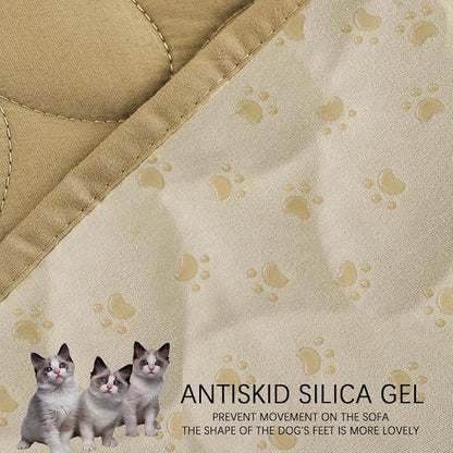 Ameritex Pet Bed Cover Dog Bed Blanket for Sofa and Furniture Waterproof New Pattern Design (40x50 Inch, Sand)