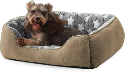 SIWA MARY Dog Bed for Medium Large Size Dogs L(30"x24"x9") Brown