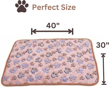 Cozy Flannel Pet Blankets Set of 3 – Ultra-Soft Fleece Throws for Dogs (20x40 inch)