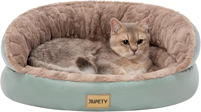Jiupety Cute Cat Beds for Indoor Cats 20in Pet 12lbs, Washable