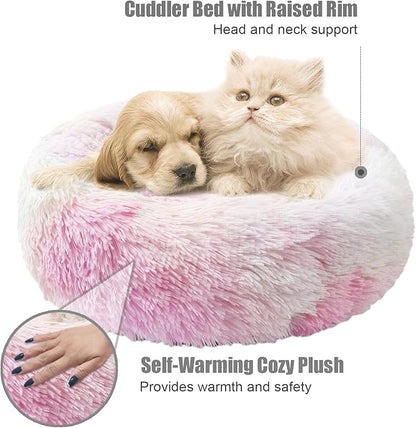 Aurako Cat Bed Dog Bed Round Cushion Pet 20" Iridescent