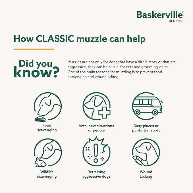 The Company of Animals Baskerville Classic Basket Muzzle