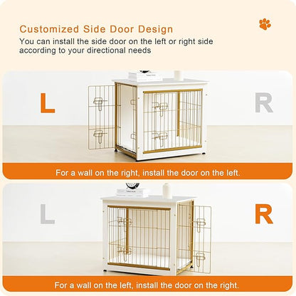 DWANTON Dog Crate Furniture with Cushion 27.2" L,