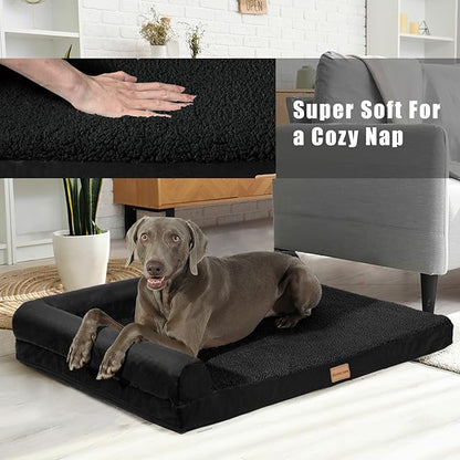 Patas Lague Orthopedic XXL Dog Bed for Extra Large Dogs 48''X30''