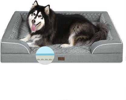 Memory Foam XXL Dog Bed with Bolsters