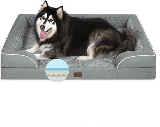 Memory Foam XXL Dog Bed with Bolsters