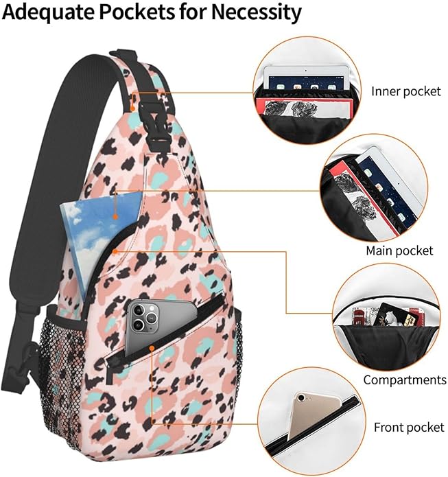 Stylish Sling Bag for Women Men Casual Backpack Crossbody Chest Shoulder Bag Gym Sports Travel Hiking Daypack