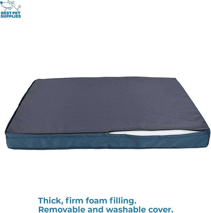 Best Pet Supplies Cute Dog Crate Mat Flat Bed with Waterproof Exterior 24X16X3