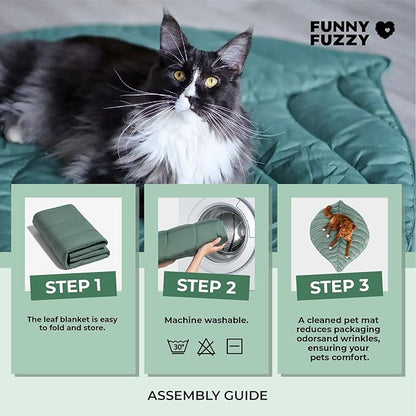 Dog Blanket Mat for Dogs Cats 42×56" Leaf